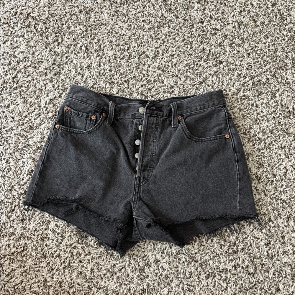 Women's Black Denim Shorts